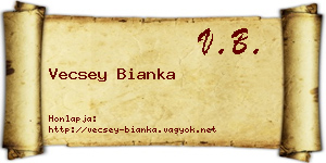 Vecsey Bianka névjegykártya